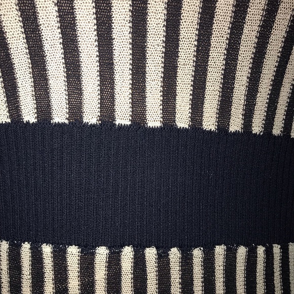 BCBGMaxazria Bella Navy White Stripe Dress Size M - Picture 7 of 10